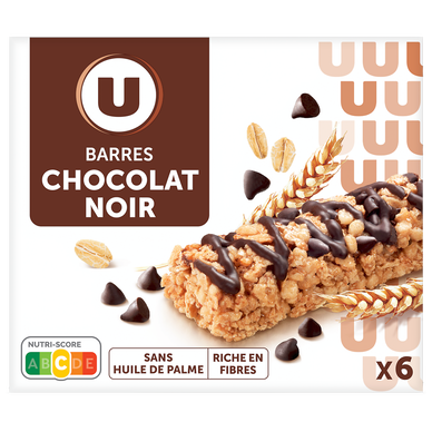 Barre de Céréales riz et blé complet chocolat  x6  -  126g