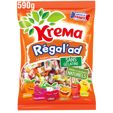 Bonbons Regal'Ad Assortiment fruits KREMA - Sachet de 590g