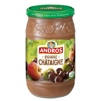 Dessert fruitier pomme/châtaigne ANDROS, bocal de 785g