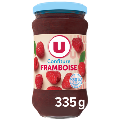 Confiture framboise allégée  pot de 335g