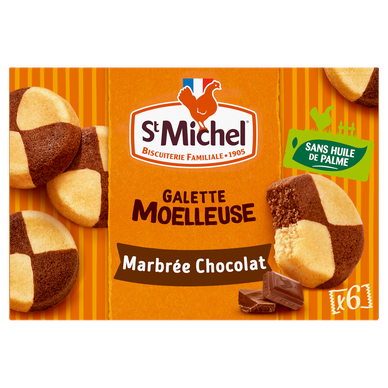Galettes Moelleuses marbrées chocolat - ST MICHEL - x6 - 180g