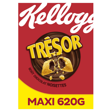 Céréales Trésor KELLOGG'S chocolat noisette - paquet de 620g