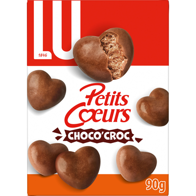 Biscuits céréaliers choco croc, Petits Coeurs, LU, 90g