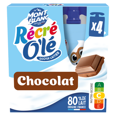 Goûter laitier Gourdes Chocolat RÉCRÉ O'LÉ 4x85g