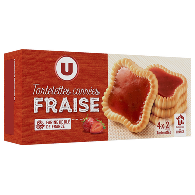 Tartelettes carrées à la fraise  127g