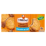 Galettes fourrées chocolat au lait - ST MICHEL - 6x2 biscuits - 240g