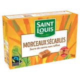 Sucre canne n/raffiné équitable morceaux sécables SAINT LOUIS, 1kg
