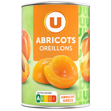 Abricots au sirop léger, boîte 1/2, 230g