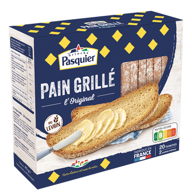 Tartines de pain grillé L'Original PASQUIER - Paquet de 415g