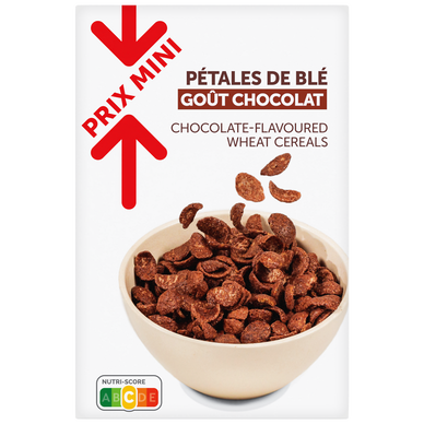 Pétales de blé goût chocolat PRIX MINI paquet 750g
