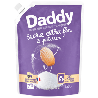 Sucre semoule extra-fin DADDY profil pack kraft 750g