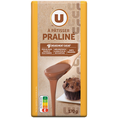 Chocolat praliné à pâtisser  Tablette de 170g