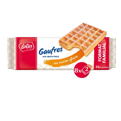 Gaufres moelleuse aux oeufs frais et sucre glace LOTUS 371G