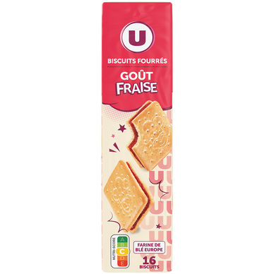 Biscuits goût fraise , paquet de 295g