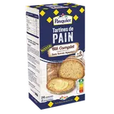 Tartines de pain blé complet sans sucres ajoutés PASQUIER x24 tranches240g