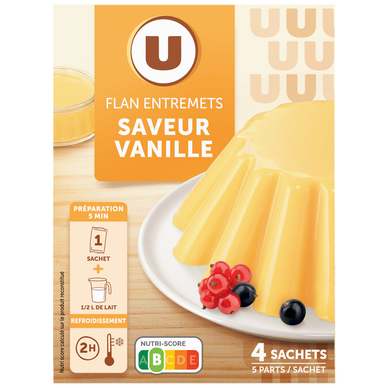 Préparation Entremets pour flan vanille, 4 doses,192g