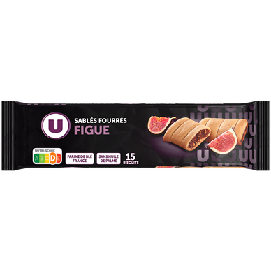 Biscuits sablés fourrés à la figue - x15 - Paquet de 165g