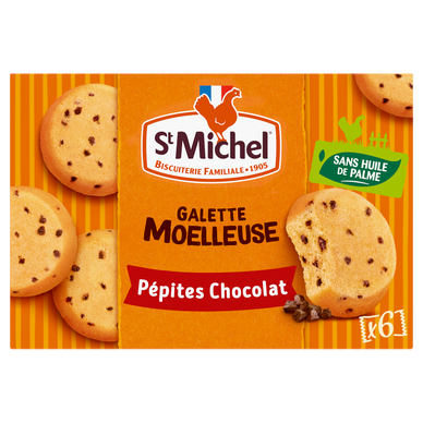 Galettes Moelleuses pépites chocolat - ST MICHEL - x6 - 180g