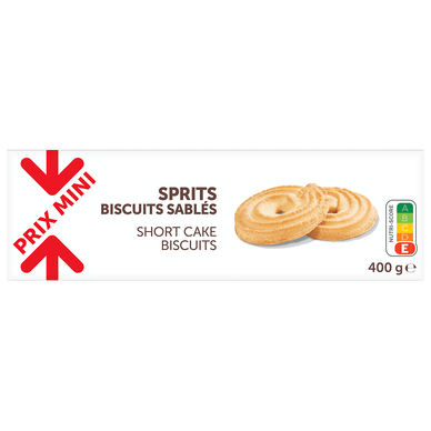 Biscuits sablés sprits PRIX MINI - 400g