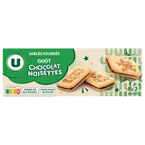 Sablés fourrés parfum chocolat noisettes, 125g