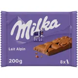 Chocolat au lait Mini Tablettes MILKA - Sachet de 8 mini tablettes, 200g