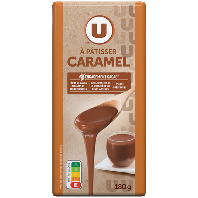 Chocolat au lait à patisser caramel  Tablette de 180g