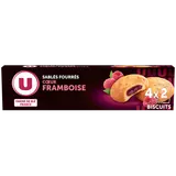 Biscuits Sablés fourrés coeur framboise, 100g