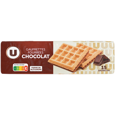 Gaufrettes fourrées chocolat  paquet de 110g