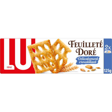 Biscuits feuilletés Doré LU, paquet de 125g