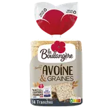 Pain de mie avoine et graines LA BOULANGERE - 14 tranches -500g