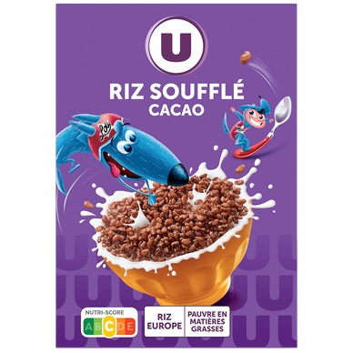 Céréales riz soufflé chocolat, 375g