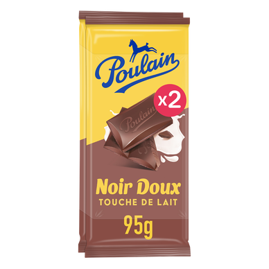 Tablette Chocolat Noir Doux POULAIN - 2x95g