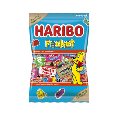 Confiseries pocket x8 mini sachets assortis HARIBO - 340g