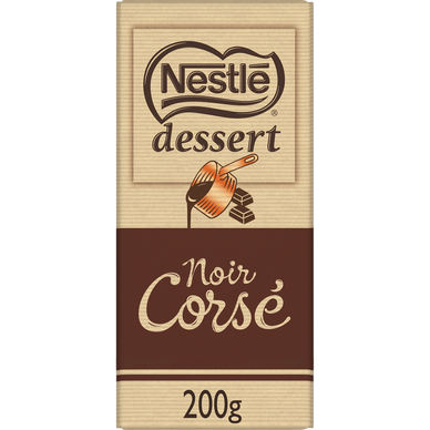Chocolat noir corsé pâtissier NESTLE DESSERT - Tablette 200g