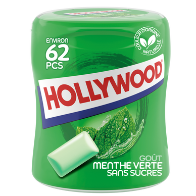 Chewing-gums Fresh greenfresh s/sucres HOLLYWOOD, boîte 60 dragées, 87g
