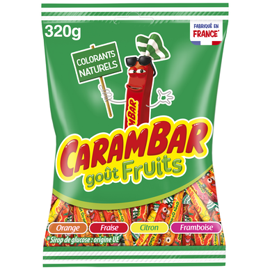 Bonbons Fruits CARAMBAR - Sachet de 320g