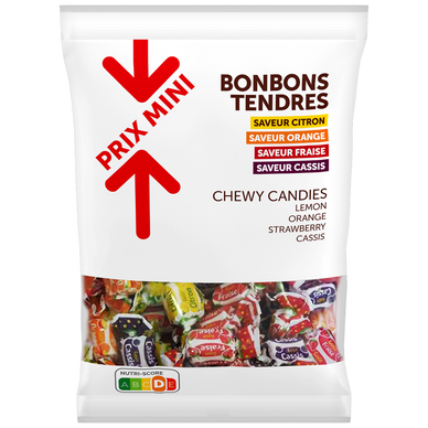 Bonbons tendres à macher PRIX MINI sachet 500g