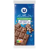 Chocolat au lait avec éclats de noisettes  3 Tablettes de 100g