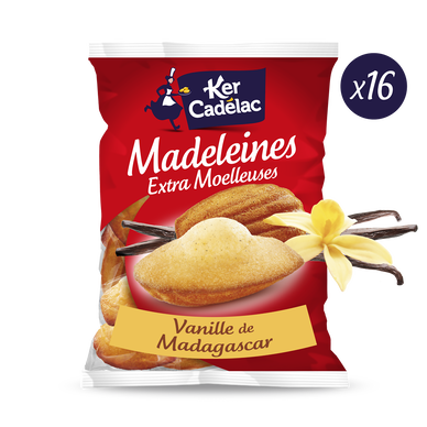 Madeleine vanille extra moelleus.KER CADELAC x16 400g