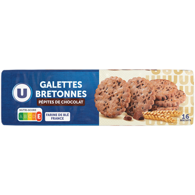 Biscuits Galettes bretonnes aux pépites de chocolat 130g