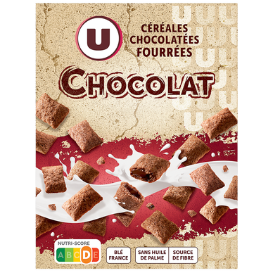 Céréales chocolatées fourrées chocolat - paquet de 375g