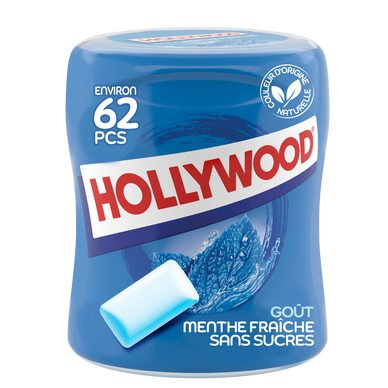 Chewing-gums Fresh Icefresh sans sucres HOLLYWOOD - Bottle 60 Dragées- 87g