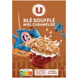 Céréales blé soufflé miel caramélisé U, paquet de 375g