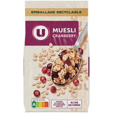 Céréales Müesli cranberry, 400g