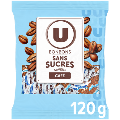 Bonbons saveur café sans sucre stevia  120g