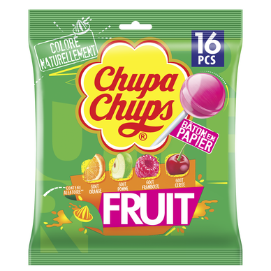 Sucettes aux goûts de fruits CHUPA CHUPS, 192g