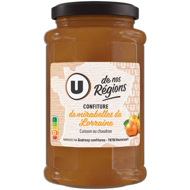 Confiture de mirabelles récoltées en Lorraine , pot de 315g