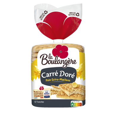 Pain de Mie Carré doré LA BOULANGERE 525g