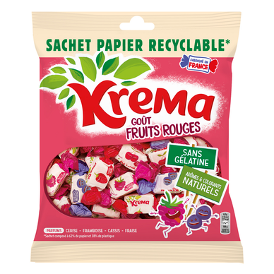 Bonbons Fruits rouges KREMA - Sachet recyclable de 240g