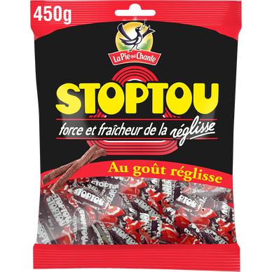 Bonbons Stoptou au réglisse LA PIE QUI CHANTE - Sachet de 450g
